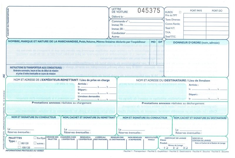 Différence cmr et lettre de voiture